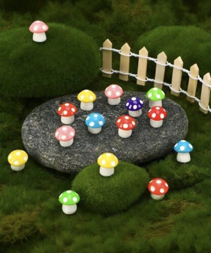 Mini Resin Muhrooms 5pc