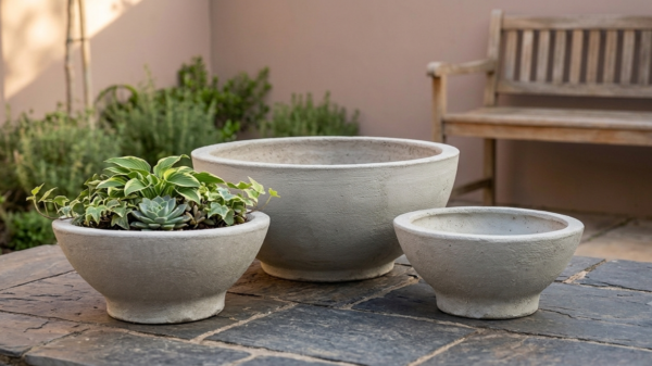 Studio Cement Bowl Planter